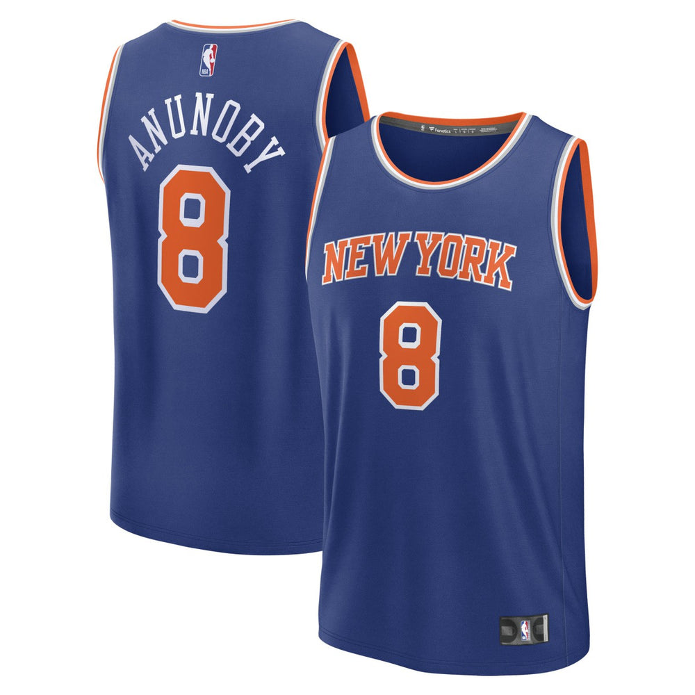 Blue OG Anunoby New York Knicks Fast Break Replica Player Jersey | NBA