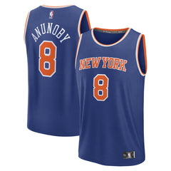 Blue OG Anunoby New York Knicks Fast Break Replica Player Jersey | NBA