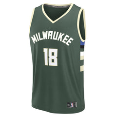 Hunter Green Kyle Kuzma Milwaukee Bucks Fast Break Replica Player Jersey | NBA