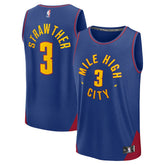 Blue Julian Strawther Denver Nuggets Fast Break Replica Player Jersey sale | NBA