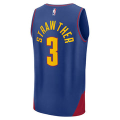 Blue Julian Strawther Denver Nuggets Fast Break Replica Player Jersey sale | NBA