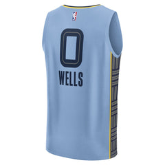 Light Blue Jaylen Wells Memphis Grizzlies Fast Break Replica Player Jersey | NBA