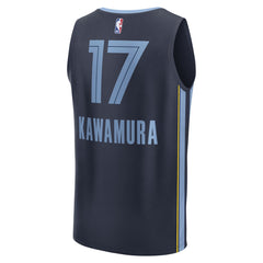 Navy Yuki Kawamura Memphis Grizzlies Fast Break Replica Player Jersey | NBA