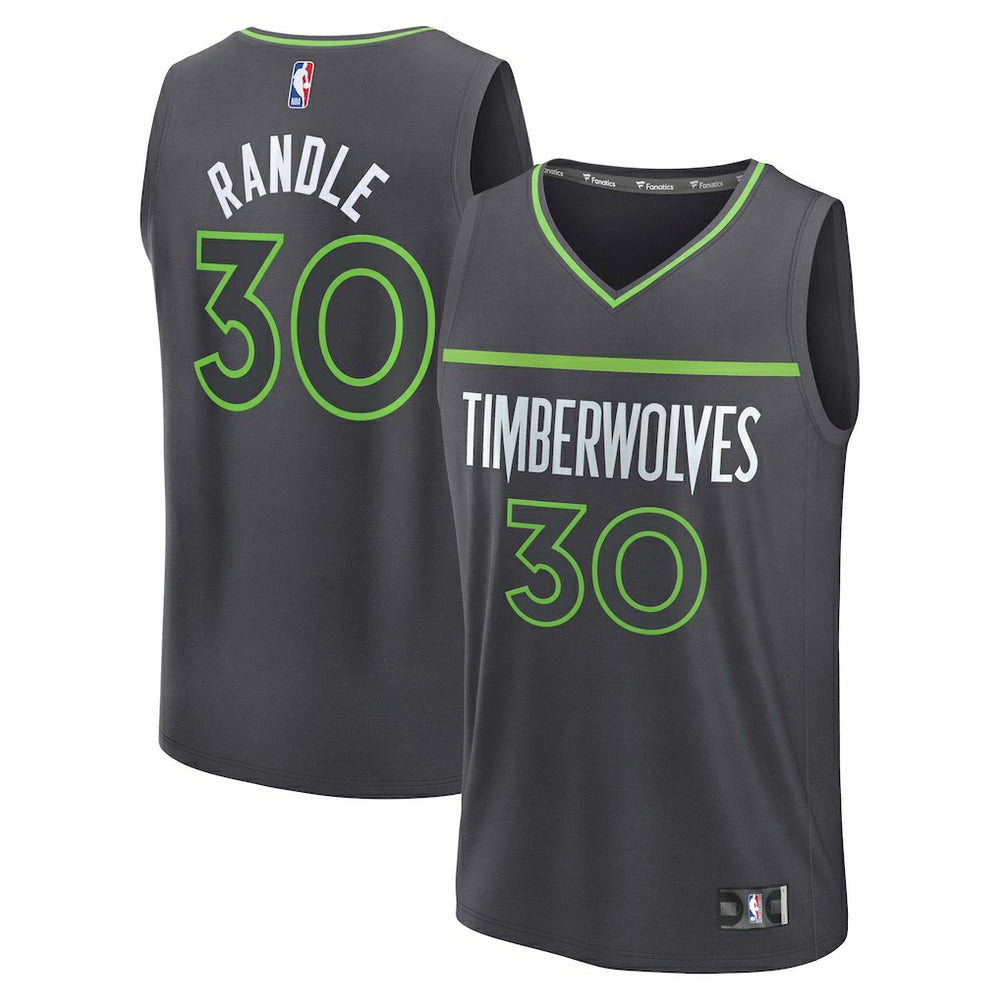 Charcoal Julius Randle Minnesota Timberwolves Fast Break Replica Player Jersey | NBA