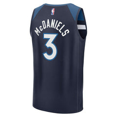 Navy Jaden McDaniels Minnesota Timberwolves Fast Break Replica Player Jersey | NBA