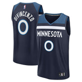 Navy Donte DiVincenzo Minnesota Timberwolves Fast Break Replica Player Jersey | NBA