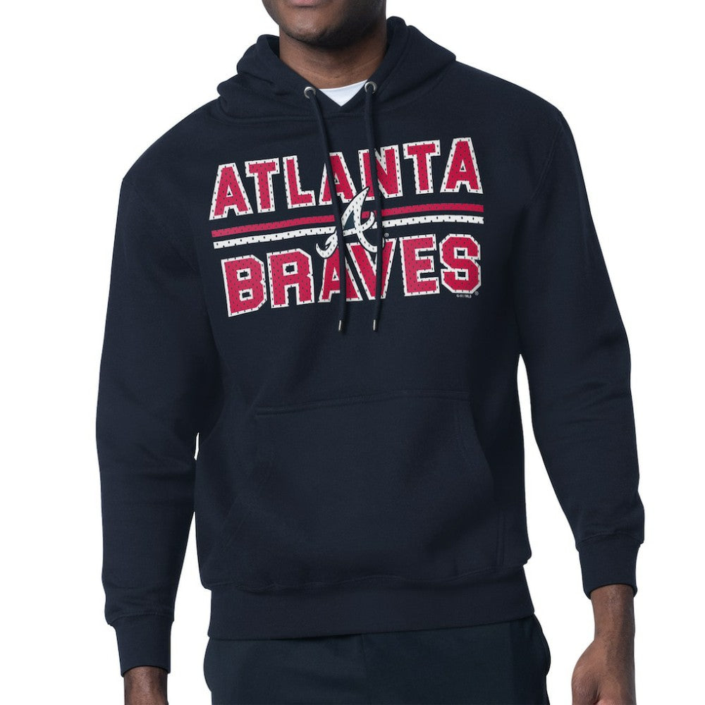 Atlanta Braves Starter Team Mesh Print Graphic Pullover Hoodie - MLB Hoodies
