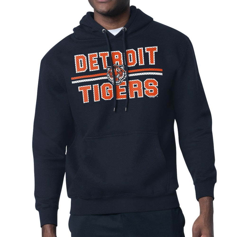 Detroit Tigers Starter Team Mesh Print Graphic Pullover Hoodie - MLB Hoodies