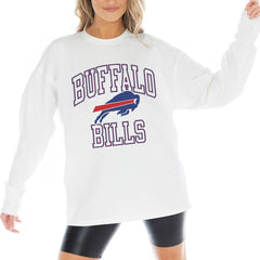 Buffalo Bills Gameday Couture Women's Mind Games Oversized Long Sleeve T-Shirt | NFL Hot