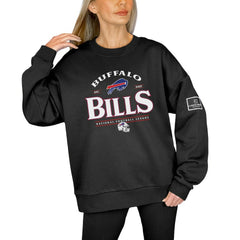 Buffalo Bills Gameday Couture Women's Oversized Players Only Black Label Pullover Sweatshirt | NFL Online