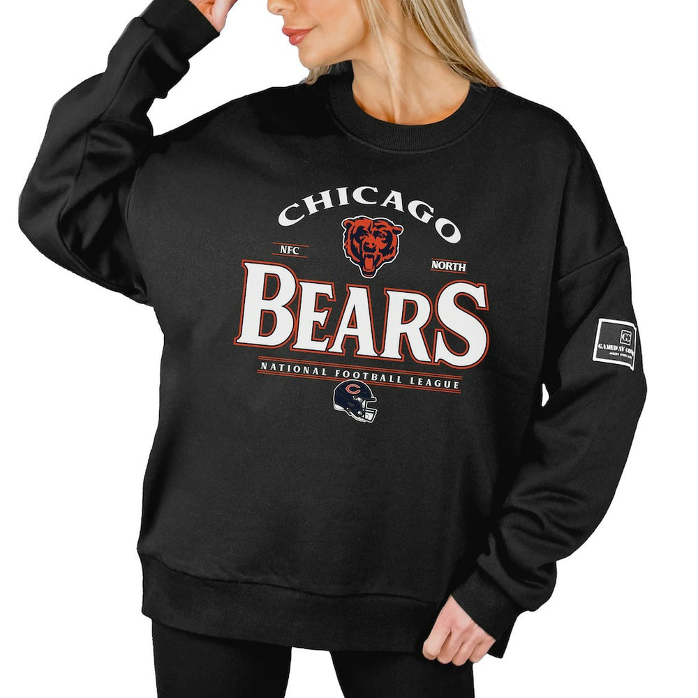 Chicago Bears Gameday Couture Women's Oversized Players Only Black Label Pullover Sweatshirt | NFL Near me