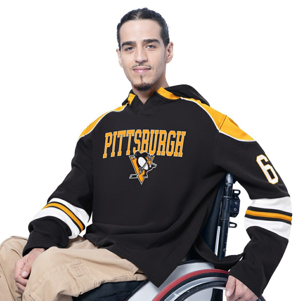 Pittsburgh Penguins G-III Sports by Carl Banks Adaptive Wear Lord Stanley Hooded Long Sleeve Sweatshirt - NHL Sweatshirts