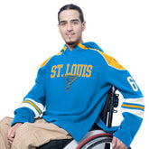 St. Louis Blues G-III Sports by Carl Banks Adaptive Wear Lord Stanley Hooded Long Sleeve Sweatshirt - NHL Sweatshirts