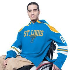 St. Louis Blues G-III Sports by Carl Banks Adaptive Wear Lord Stanley Hooded Long Sleeve Sweatshirt - NHL Sweatshirts