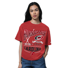 Carolina Hurricanes Starter Women's Oversized Hall of Fame T-Shirt - NHL T-shirts