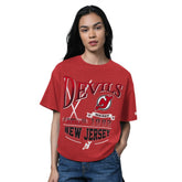 New Jersey Devils Starter Women's Oversized Hall of Fame T-Shirt - NHL T-shirts