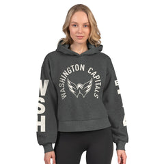 Washington Capitals Starter Women's Star Player Cropped Fleece Hoodie - NHL Hoodies