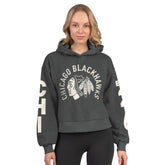Chicago Blackhawks Starter Women's Star Player Cropped Fleece Hoodie - NHL Hoodies
