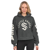 Seattle Kraken Starter Women's Star Player Cropped Fleece Hoodie - NHL Hoodies