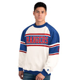 New York Rangers Starter Male Adult Defense Fleece Crewneck Sweatshirt - NHL Sweatshirts