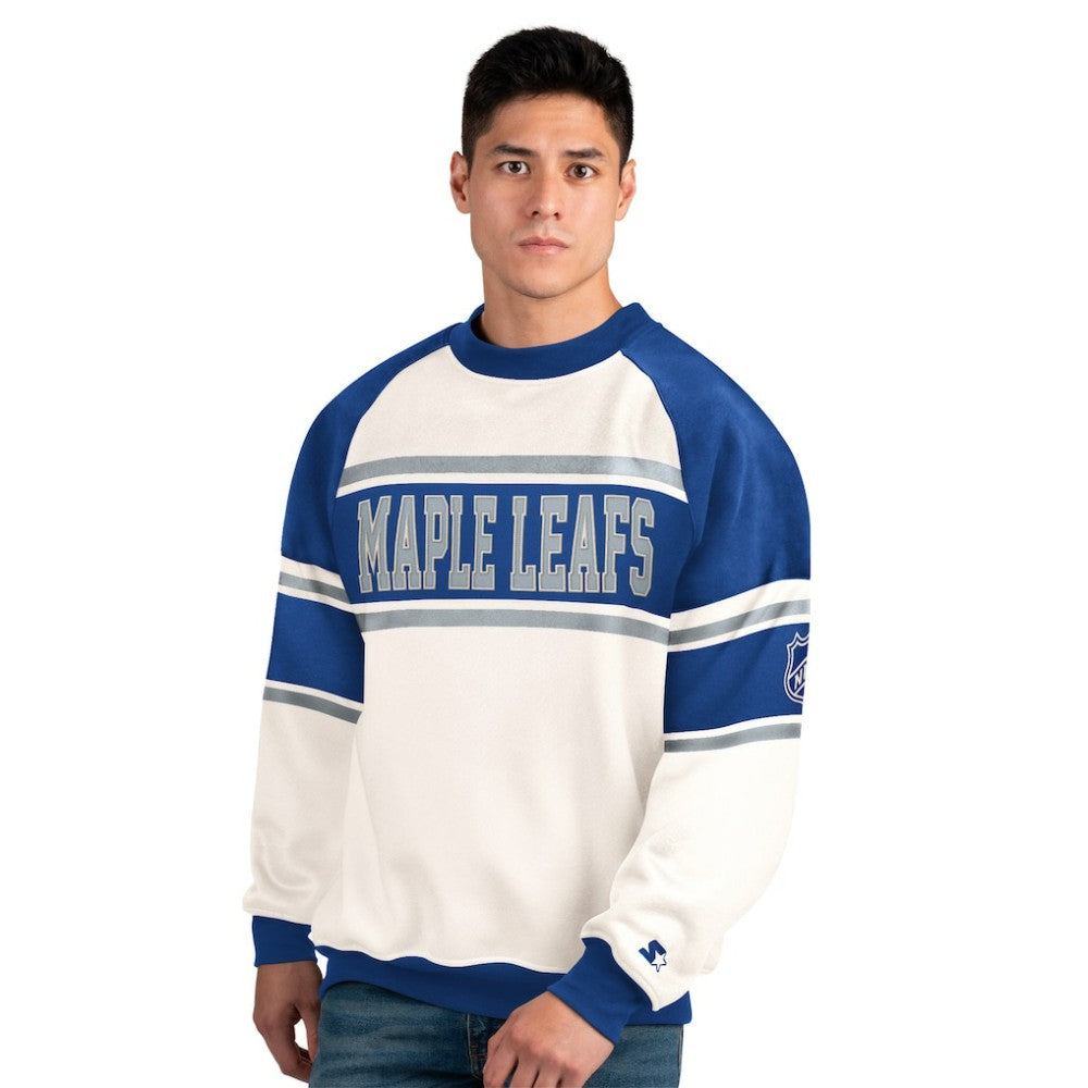 Toronto Maple Leafs Starter Male Adult Defense Fleece Crewneck Sweatshirt - NHL Sweatshirts