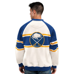 Buffalo Sabres Starter Male Adult Defense Fleece Crewneck Sweatshirt - NHL Sweatshirts
