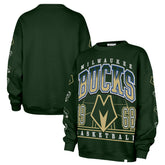 Hunter Green Milwaukee Bucks '47 Women's 2025/26 City Edition Go Big Oversized Sweatshirt | NBA
