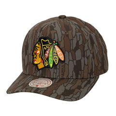 Chicago Blackhawks Mitchell & Ness Hidden Camo Pro Crown Adjustable Hat - NHL Hats