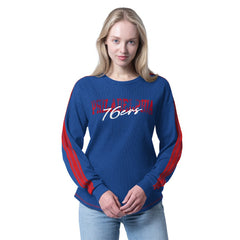 Royal Philadelphia 76ers G-III 4Her by Carl Banks Women's Advantage Tri-Blend Long Sleeve T-Shirt | NBA