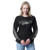 Black Brooklyn Nets G-III 4Her by Carl Banks Women's Advantage Tri-Blend Long Sleeve T-Shirt | NBA