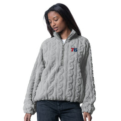 Gray Philadelphia 76ers G-III 4Her by Carl Banks Women's Champ Half-Zip Pullover | NBA