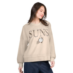 Natural Phoenix Suns G-III 4Her by Carl Banks Women's Oversized Vet II Sweatshirt | NBA