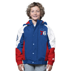 Royal/Red Philadelphia 76ers Starter Youth All Time Pro Jr. Full-Zip Hoodie Jacket | NBA