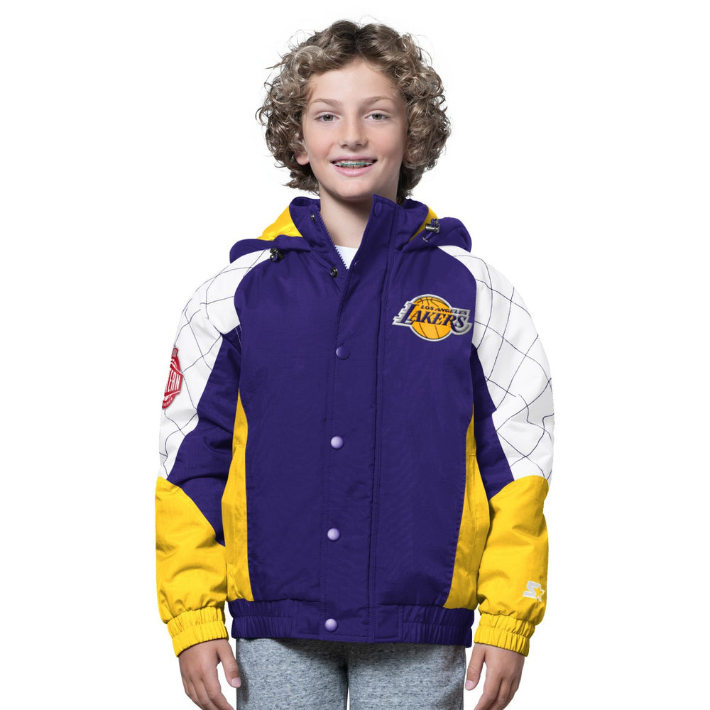 Purple/Gold Los Angeles Lakers Starter Youth All Time Pro Jr. Full-Zip Hoodie Jacket | NBA