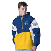 Royal/Gold Golden State Warriors G-III Sports by Carl Banks Tailgate Half-Zip Hoodie sale | NBA