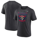 Florida Panthers Fanatics 2025 Stanley Cup Playoffs Crossbar Tri-Blend T-Shirt - NHL T-shirts