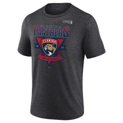 Florida Panthers Fanatics 2025 Stanley Cup Playoffs Crossbar Tri-Blend T-Shirt - NHL T-shirts