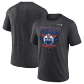 Edmonton Oilers Fanatics 2025 Stanley Cup Playoffs Crossbar Tri-Blend T-Shirt - NHL T-shirts