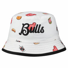 White Chicago Bulls Team Cheer Reversible Bucket Hat | NBA