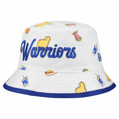 White Golden State Warriors Team Cheer Reversible Bucket Hat sale | NBA