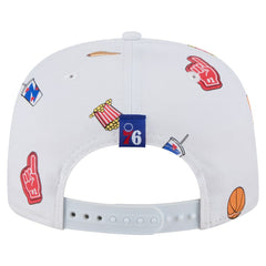 White Philadelphia 76ers Team Cheer Rope 19TWENTY Adjustable Hat | NBA