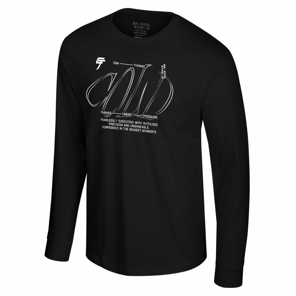 Black Cam Thomas Brooklyn Nets Bristol Studio Unisex Stadium Essentials Long Sleeve T-Shirt | NBA