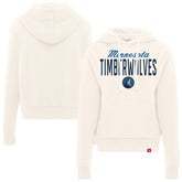 Cream Minnesota Timberwolves Sportiqe Women's Ava Boxy Tri-Blend Pullover Hoodie | NBA