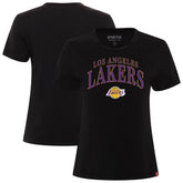 Black Los Angeles Lakers Sportiqe Women's Arcadia Boxy T-Shirt | NBA