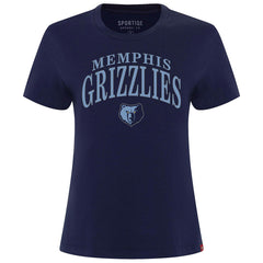 Navy Memphis Grizzlies Sportiqe Women's Arcadia Boxy T-Shirt | NBA