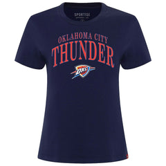 Navy Oklahoma City Thunder Sportiqe Women's Arcadia Boxy T-Shirt | NBA