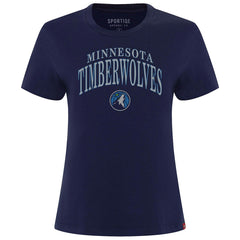 Navy Minnesota Timberwolves Sportiqe Women's Arcadia Boxy T-Shirt | NBA