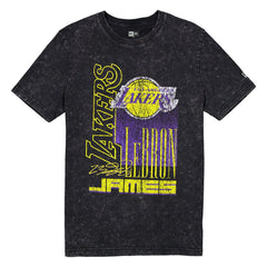 Black LeBron James Los Angeles Lakers Full Court Press Mineral Wash Player T-Shirt | NBA