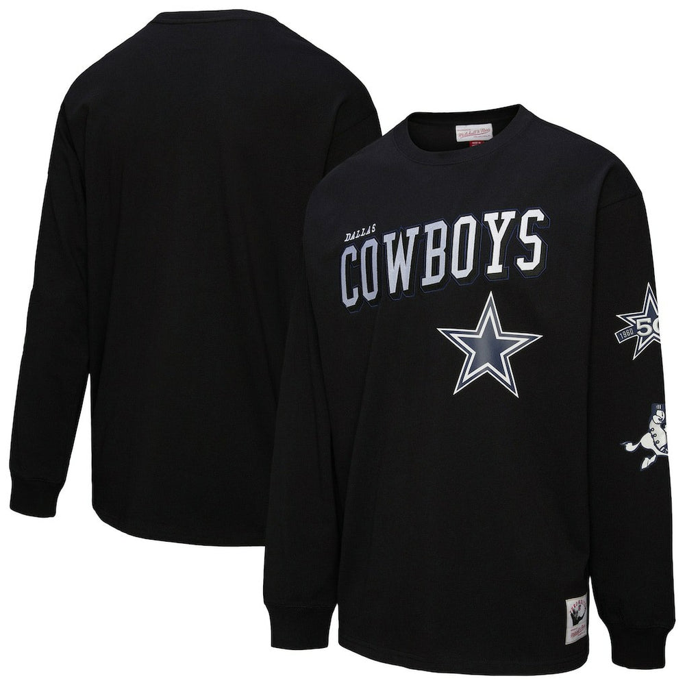 Dallas Cowboys Training Camp Vintage Logos Long Sleeve T-Shirt | NFL Sale