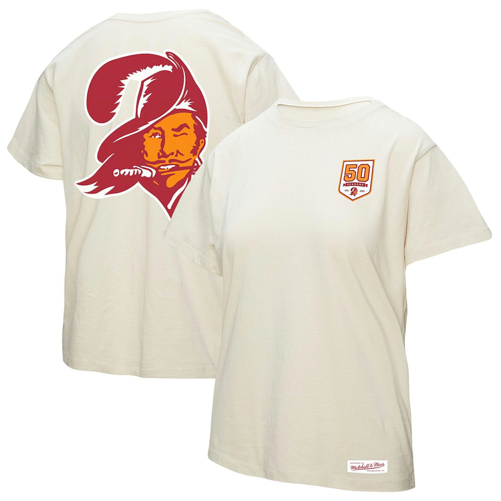 Tampa Bay Buccaneers Women's 50th Season Pirate Oversized Boyfriend T-Shirt | NFL Outlet